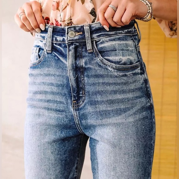 KanCan Signature Baggy Fit Stretch Denim Jeans Ultra High Rise in Juniper 29 - Picture 4 of 15